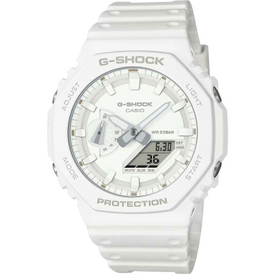 Casio G-Shock Mens White Rubber Strap GA-2100-7A7ER