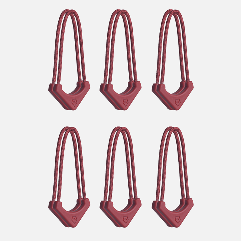 WORRYLESS™️ Locking Zipper Pullers in Rhone Burgundy