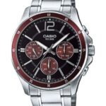 Casio Ρολόι με Μεταλλικό Μπρασελέ σε Ασημί χρώμα MTP-1374D-5AV